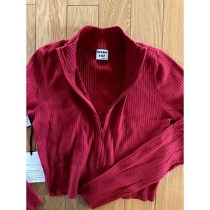 NWT Sunday Best Red Alma Zip-Up